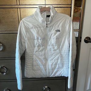 Women’s NorthFace White Puffer Insulated Jacket Zip Up